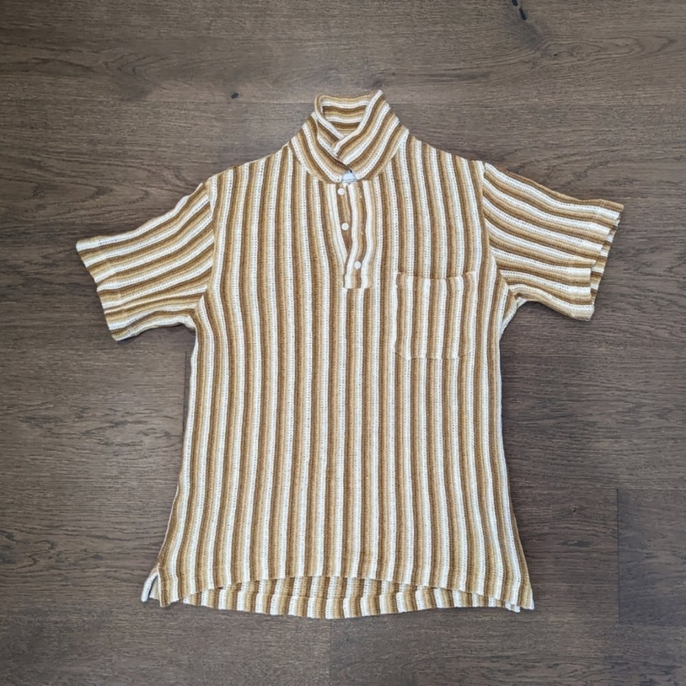 Zara Men's Textured Stripped Polo